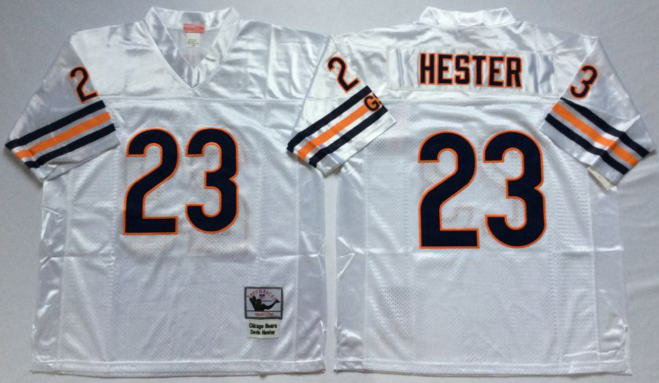 Men NFL Chicago Bears #23 Hester white Mitchell Ness jerseys